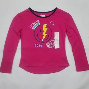 Garanimals 365 Kids Little Girl's Long Sleeve Pink Top Size 5 NWT